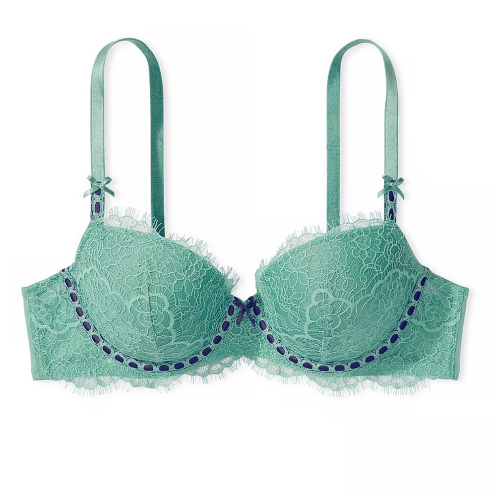Victoria Secret DREAM ANGELS Lightly Lined Ribbon Slot Demi Bra